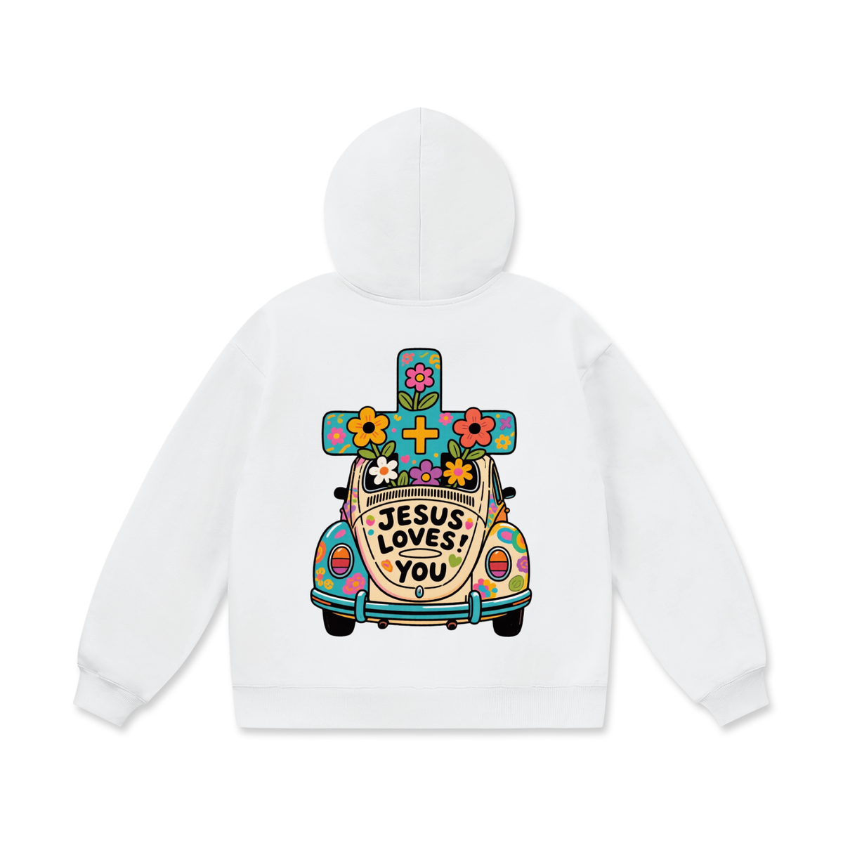 Jesus Loves You - Oversize Heavyweight Fleece Hoodie