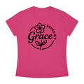 "SAVED BY GRACE" - Women's Slim Fit Crewneck T-Shirt