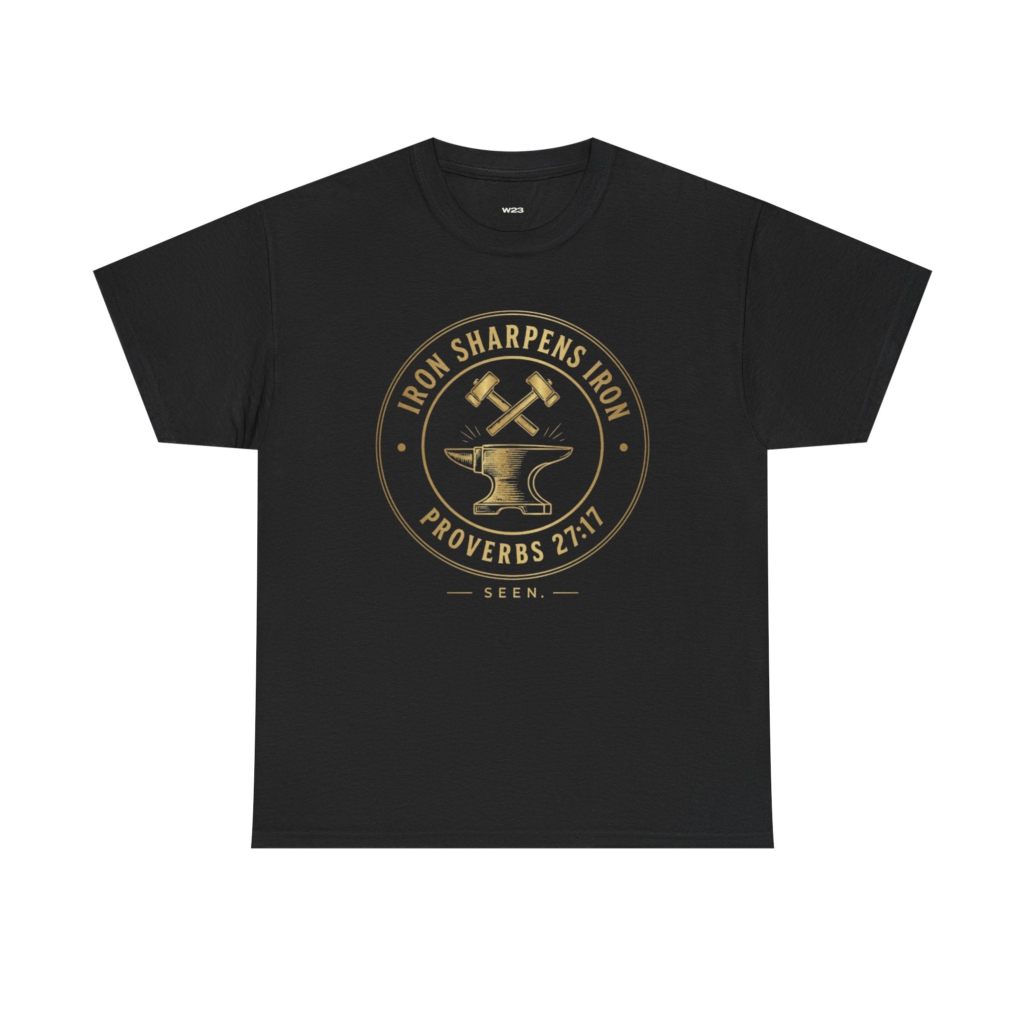 Iron Sharpens Iron Tee — Proverbs 27:17 | Faith Apparel for Men