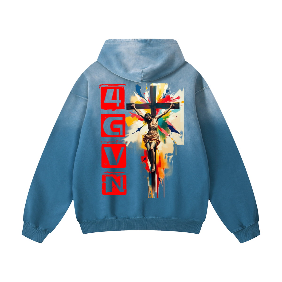 4GVN - Heavyweight Sunfade Oversized Hoodie