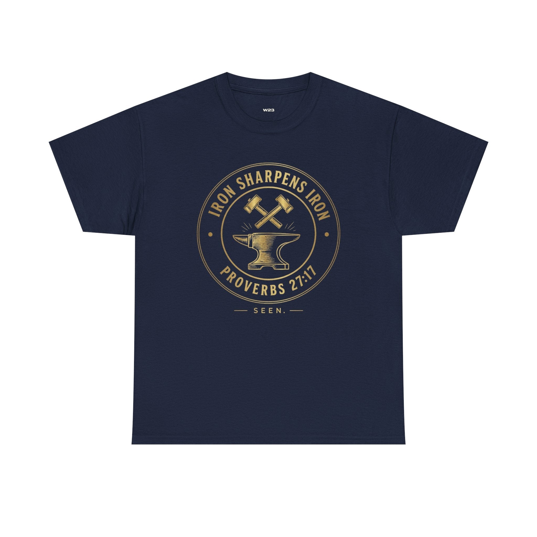 Iron Sharpens Iron Tee — Proverbs 27:17 | Faith Apparel for Men