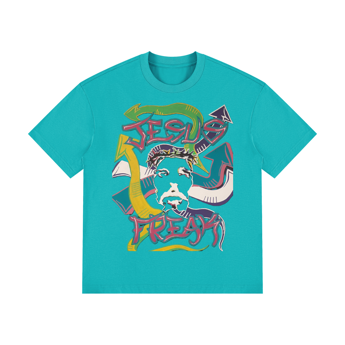 JESUS FREAK - Unisex Drop Shoulder Cotton T-Shirt
