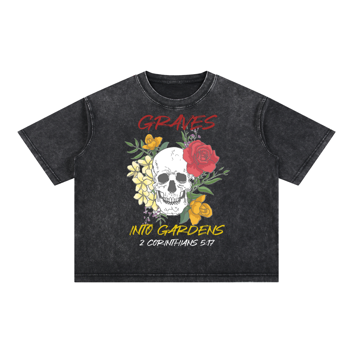 Graves Into Gardens - Mineral Wash Boxy Cotton T-Shirt