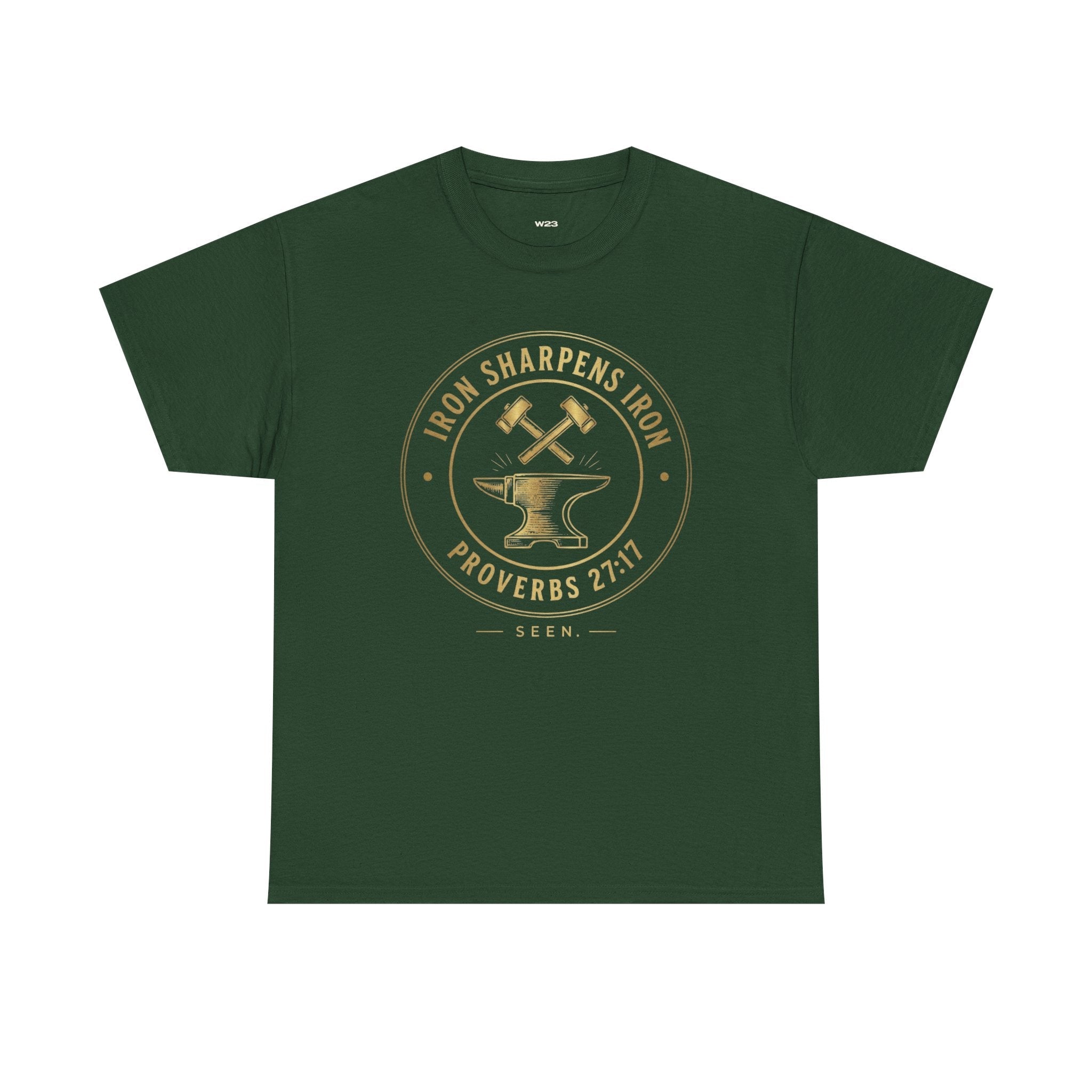 Iron Sharpens Iron Tee — Proverbs 27:17 | Faith Apparel for Men