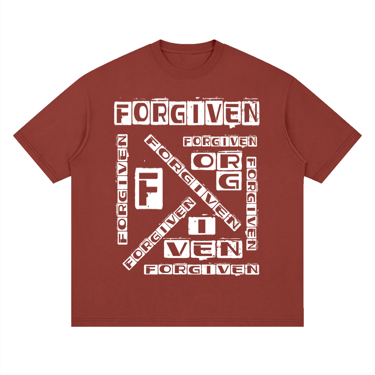 "FORGIVEN" - Streetwear Loose Drop Shoulder T-Shirt