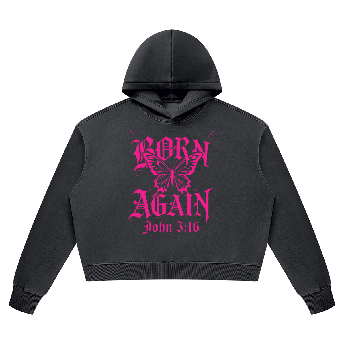 BORN AGAIN - Women’s Vintage Wash Heavyweight Hoodie