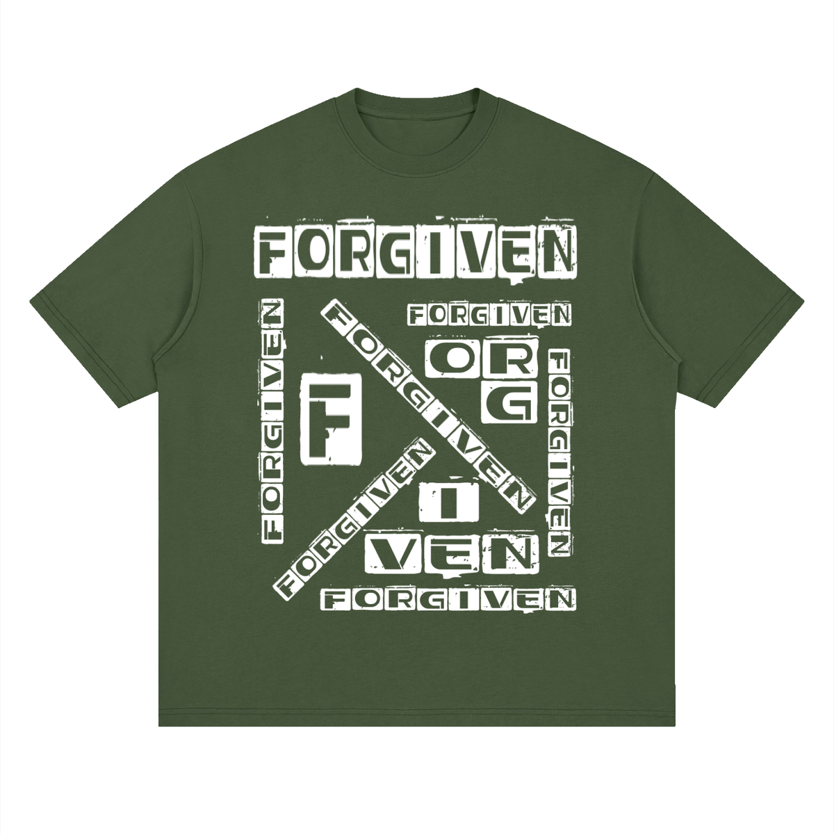 "FORGIVEN" - Streetwear Loose Drop Shoulder T-Shirt