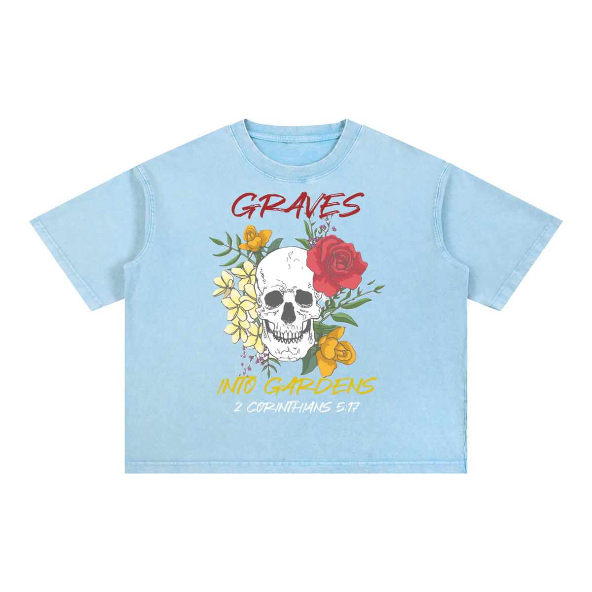 Graves Into Gardens - Mineral Wash Boxy Cotton T-Shirt