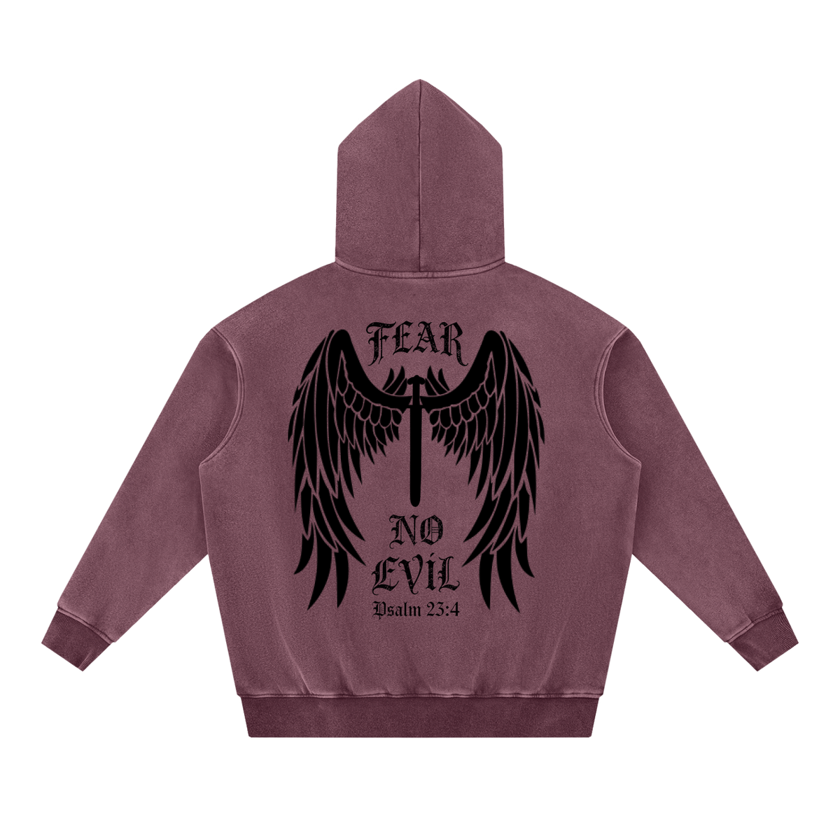 FEAR NO EVIL - Snow Wash Fleece Oversize Hoodie