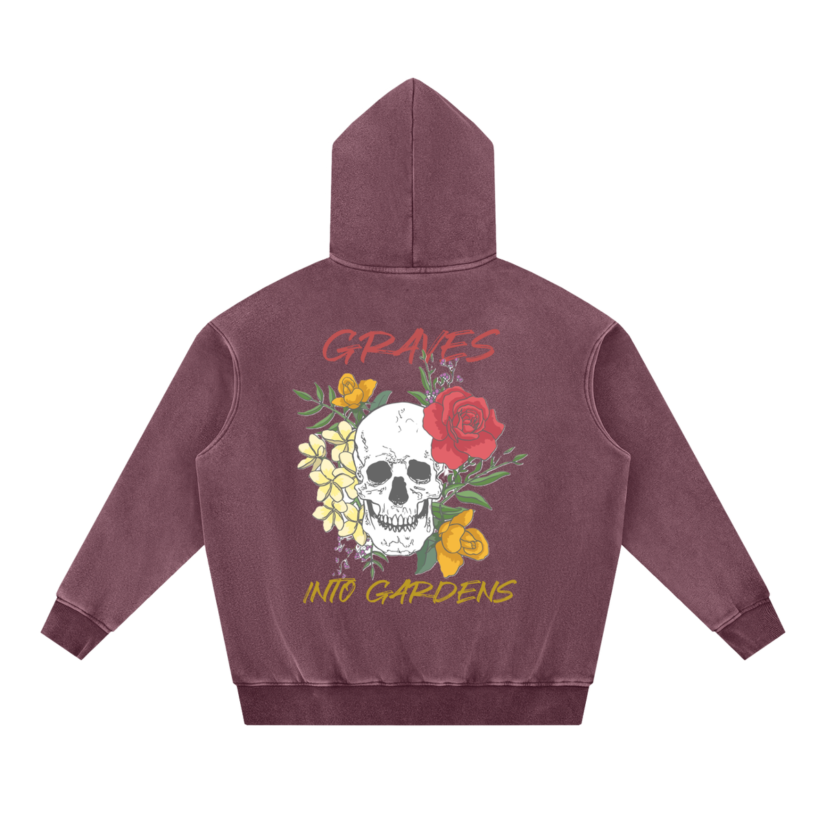 Graves Into Gardens - Snow Wash Fleece Oversize Hoodie