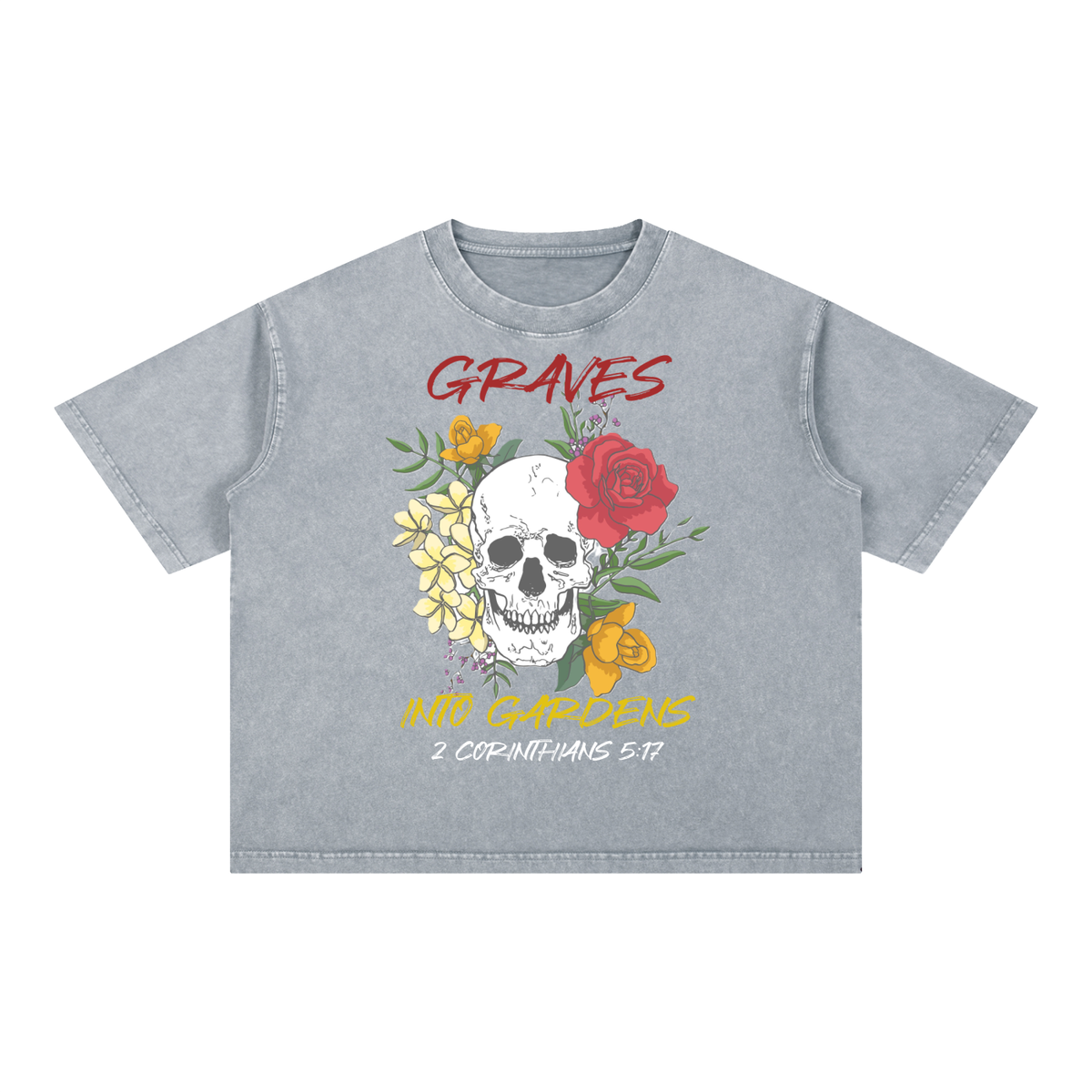 Graves Into Gardens - Mineral Wash Boxy Cotton T-Shirt