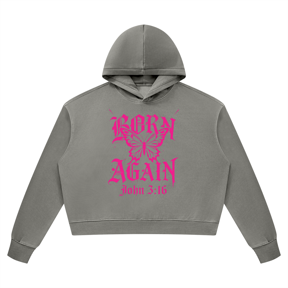 BORN AGAIN - Women’s Vintage Wash Heavyweight Hoodie