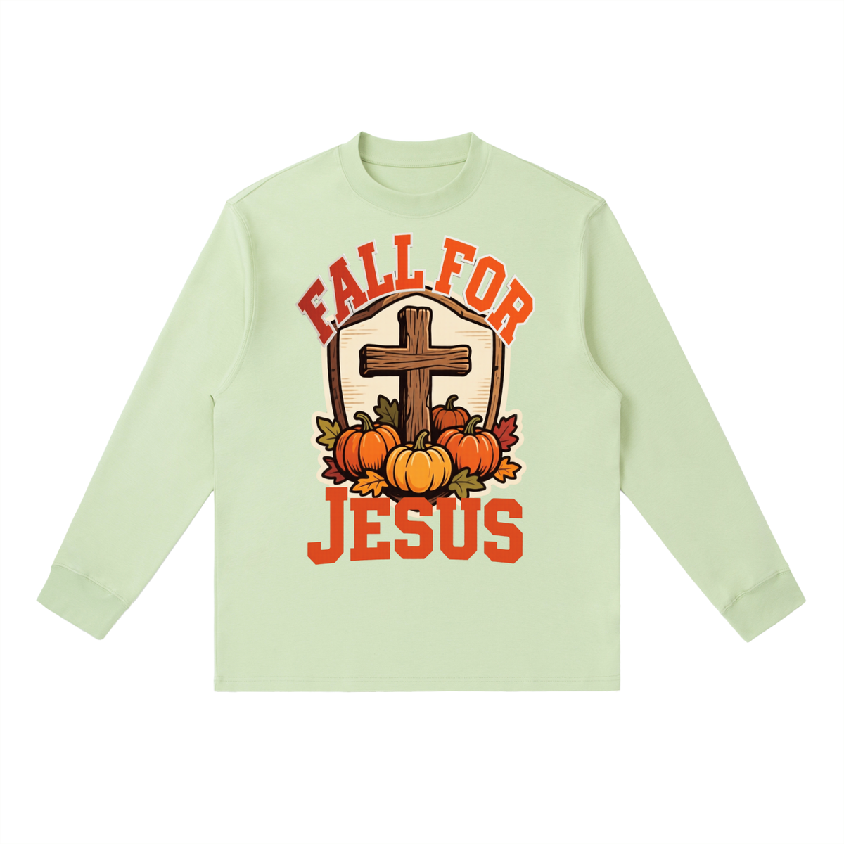 Fall For Jesus - Essential Crewneck Long-Sleeve T-Shirt
