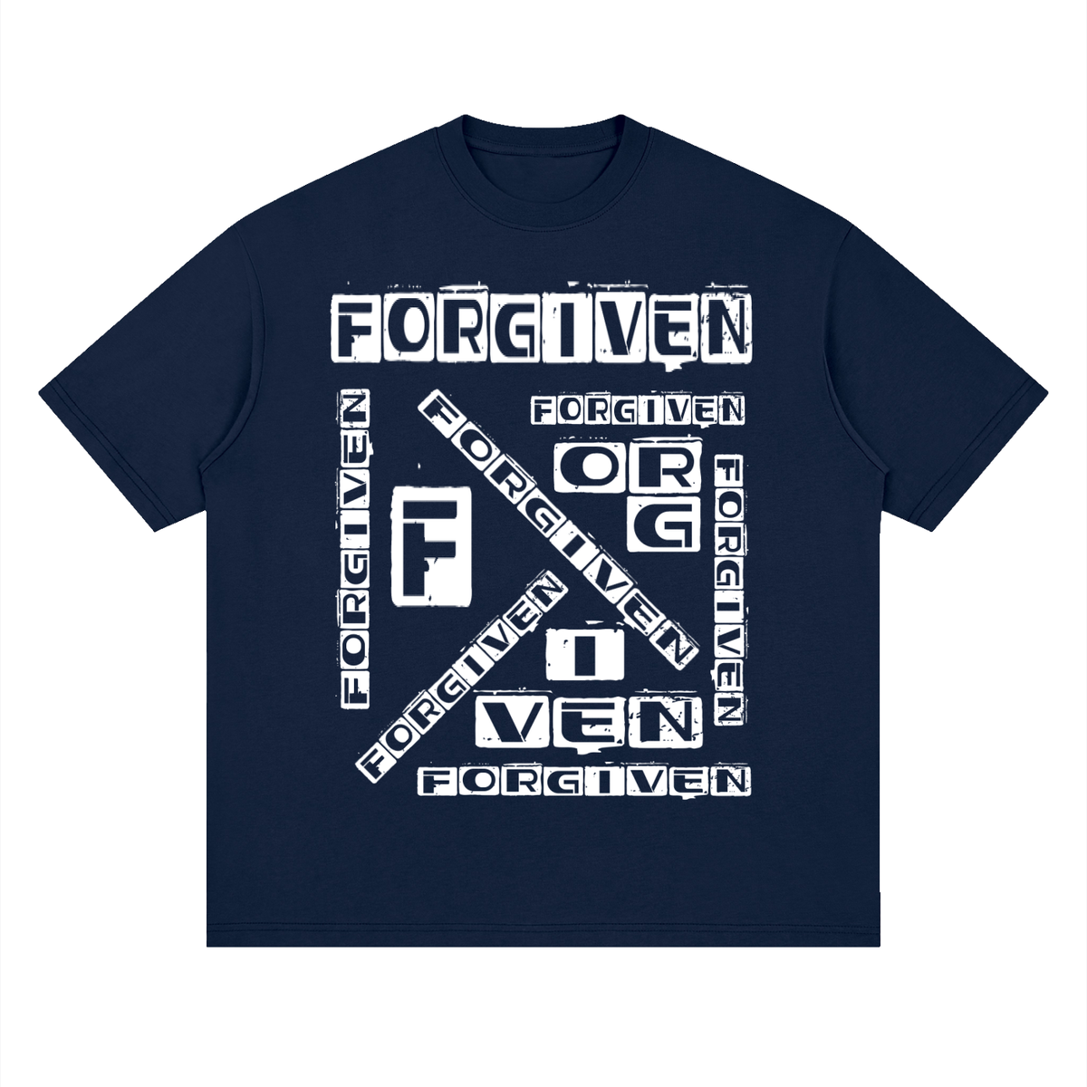 "FORGIVEN" - Streetwear Loose Drop Shoulder T-Shirt