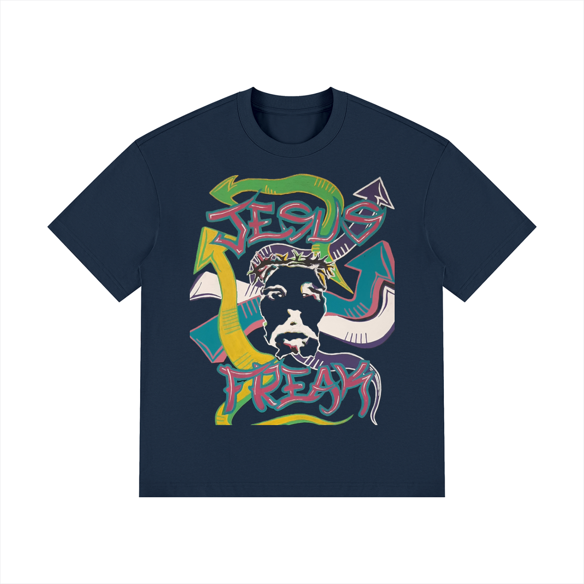 JESUS FREAK - Unisex Drop Shoulder Cotton T-Shirt