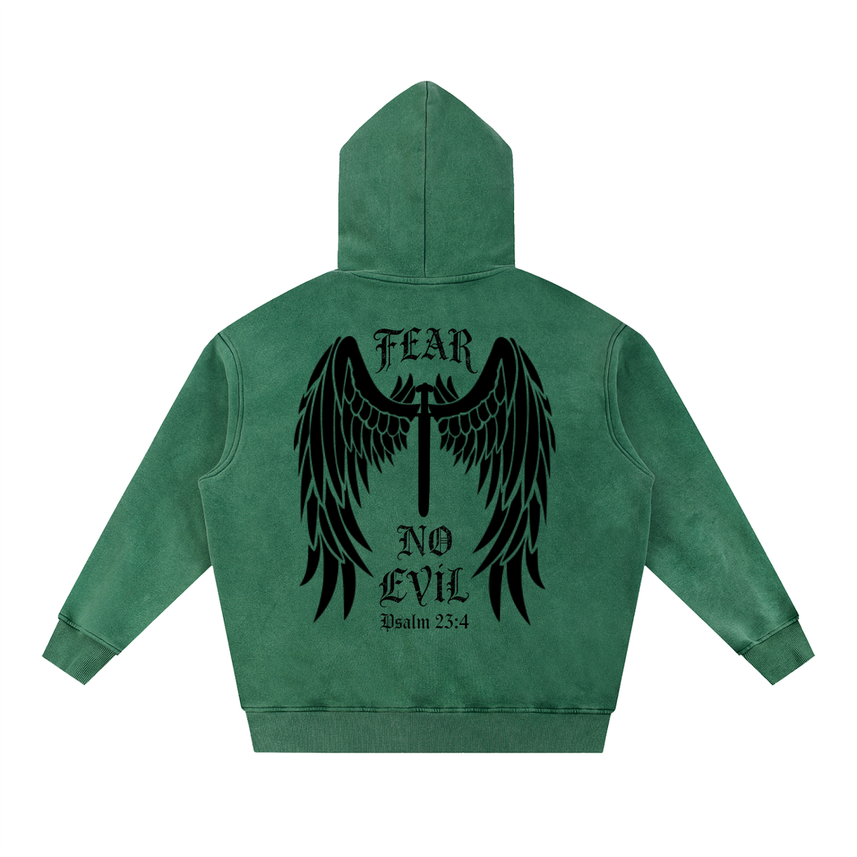 FEAR NO EVIL - Snow Wash Fleece Oversize Hoodie