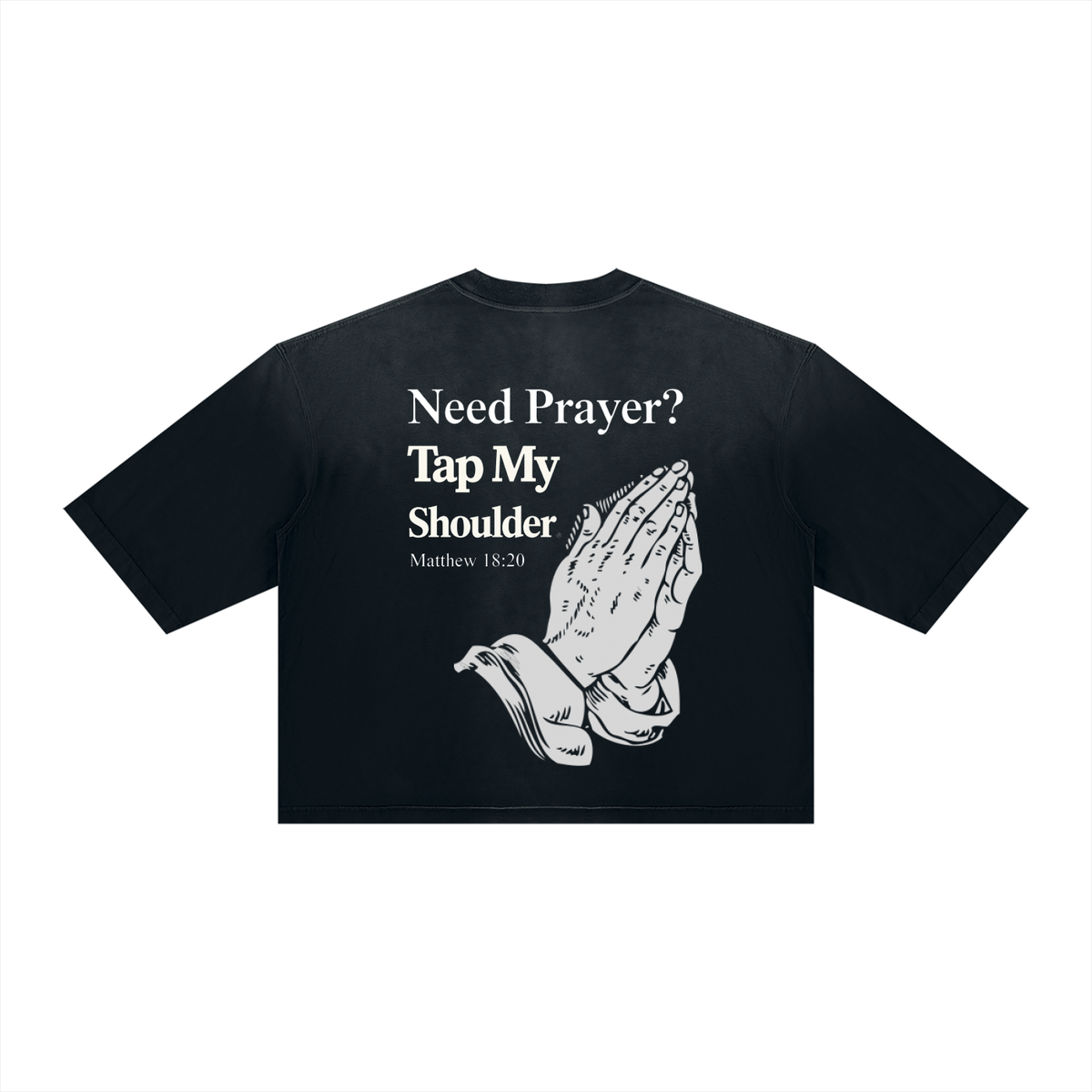 NEED PRAYER? - Unisex Vintage Wash Sunfade Boxy T-Shirt
