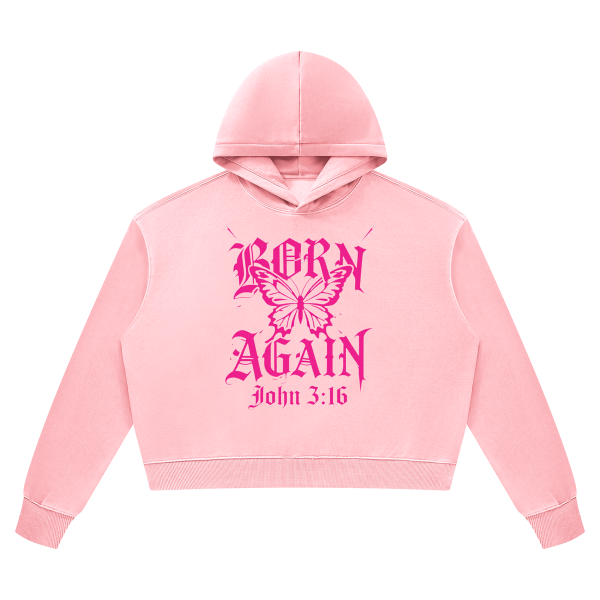 BORN AGAIN - Women’s Vintage Wash Heavyweight Hoodie