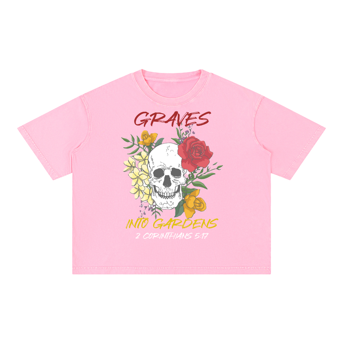 Graves Into Gardens - Mineral Wash Boxy Cotton T-Shirt