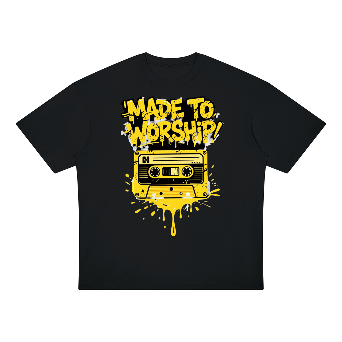 "MADE TO WORSHIP" - Unisex Oversized Drop Shoulder T-Shirt