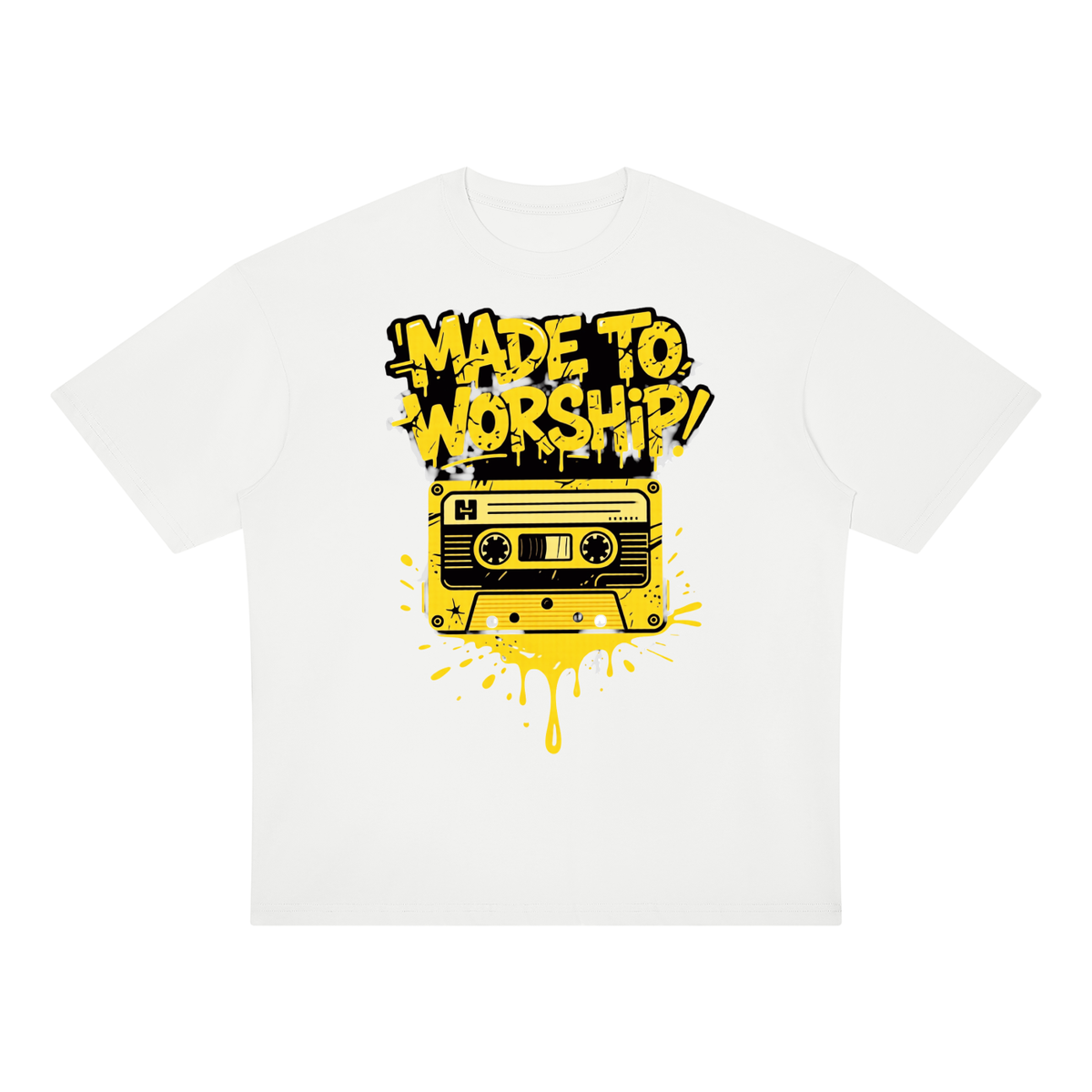 "MADE TO WORSHIP" - Unisex Oversized Drop Shoulder T-Shirt