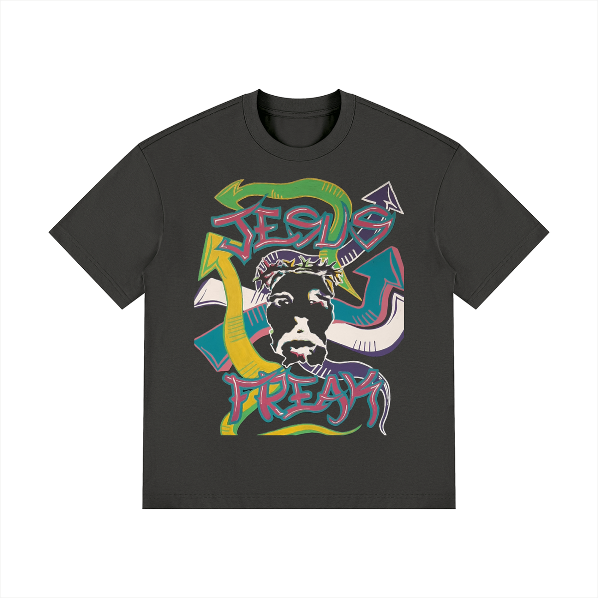 JESUS FREAK - Unisex Drop Shoulder Cotton T-Shirt