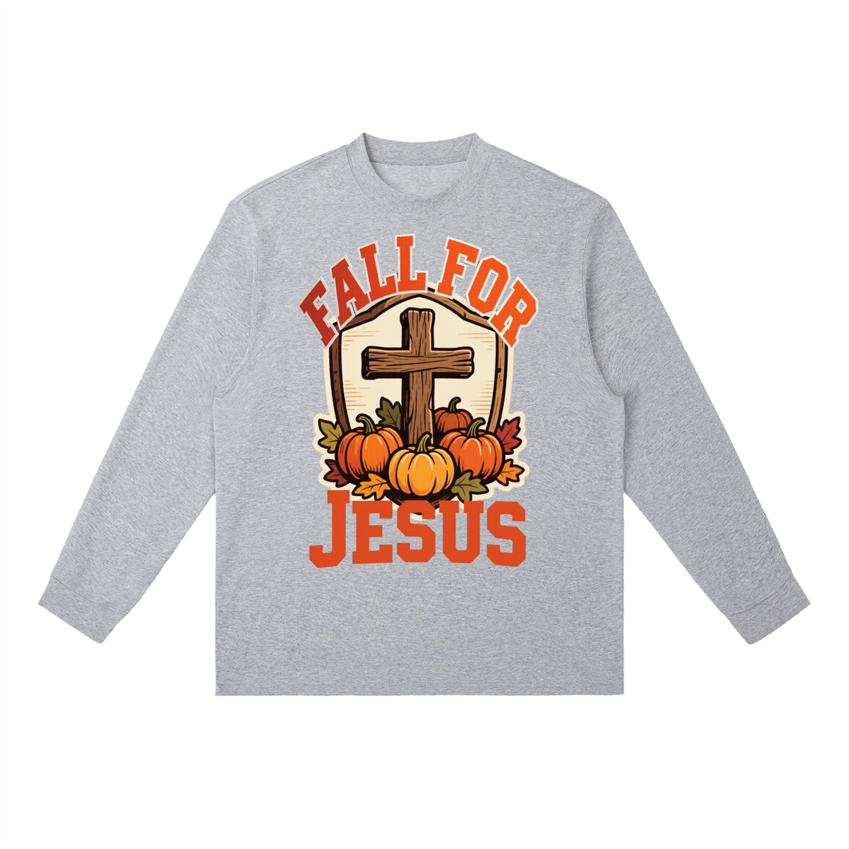 Fall For Jesus - Essential Crewneck Long-Sleeve T-Shirt