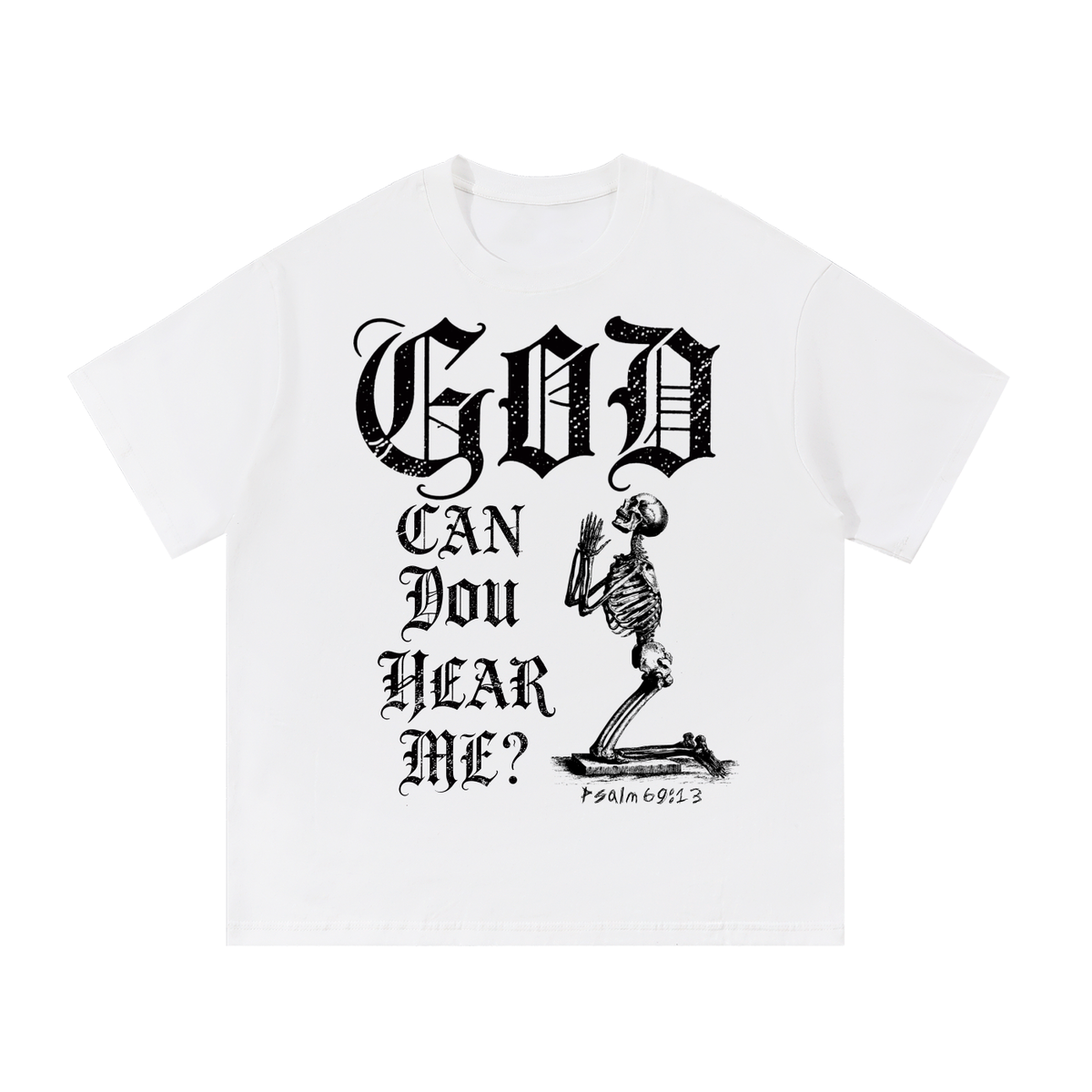 GOD CAN YOU HEAR ME? - Essential Cotton T-Shirt
