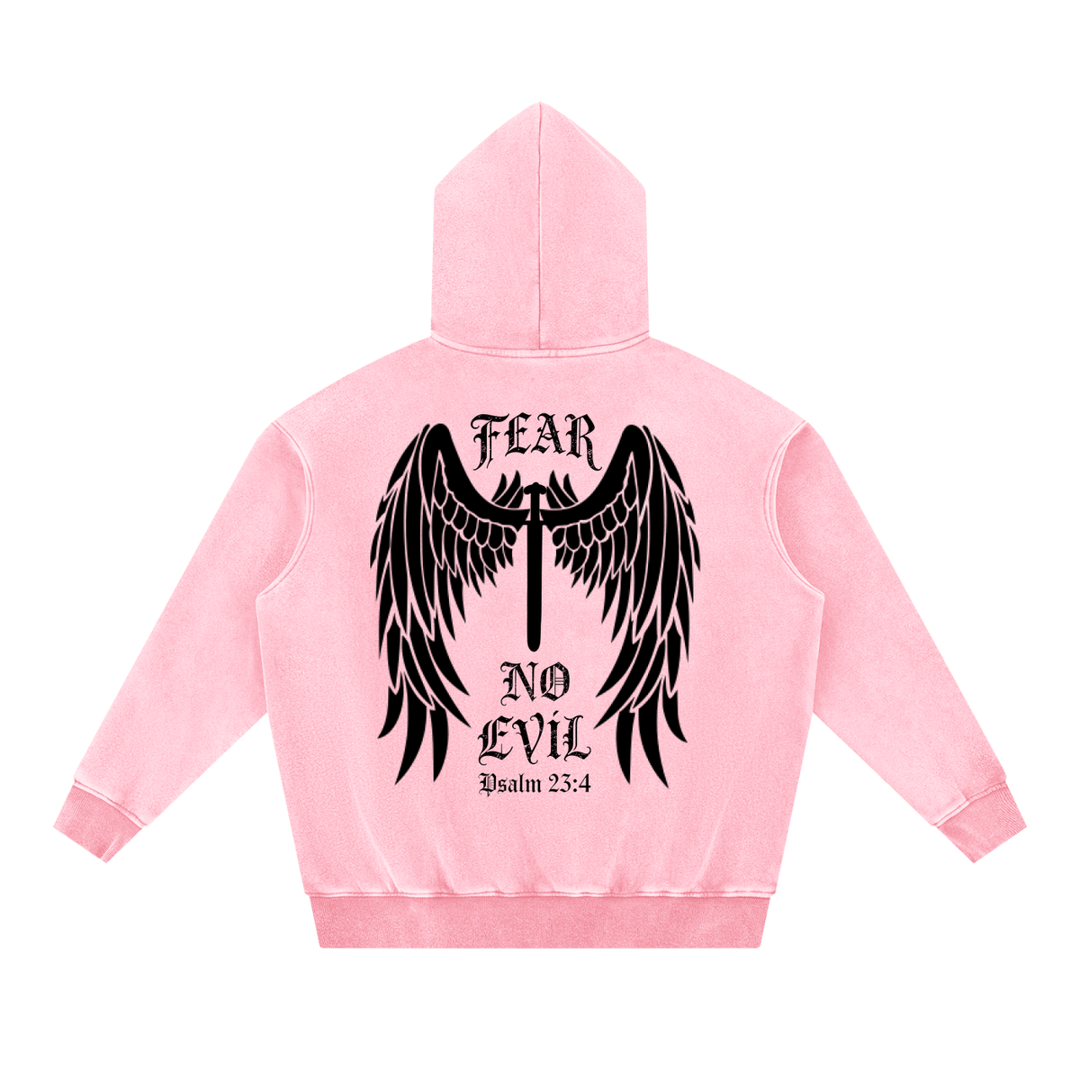 FEAR NO EVIL - Snow Wash Fleece Oversize Hoodie