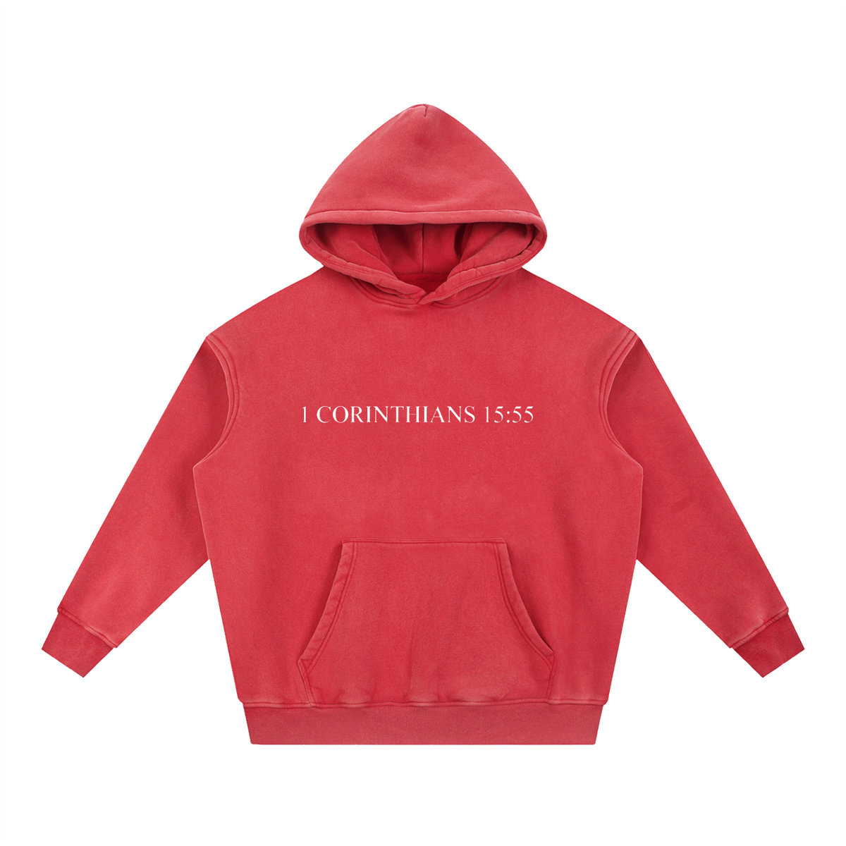 OH DEATH, WHERE IS YOUR STING - Snow Wash Fleece Oversize Hoodie