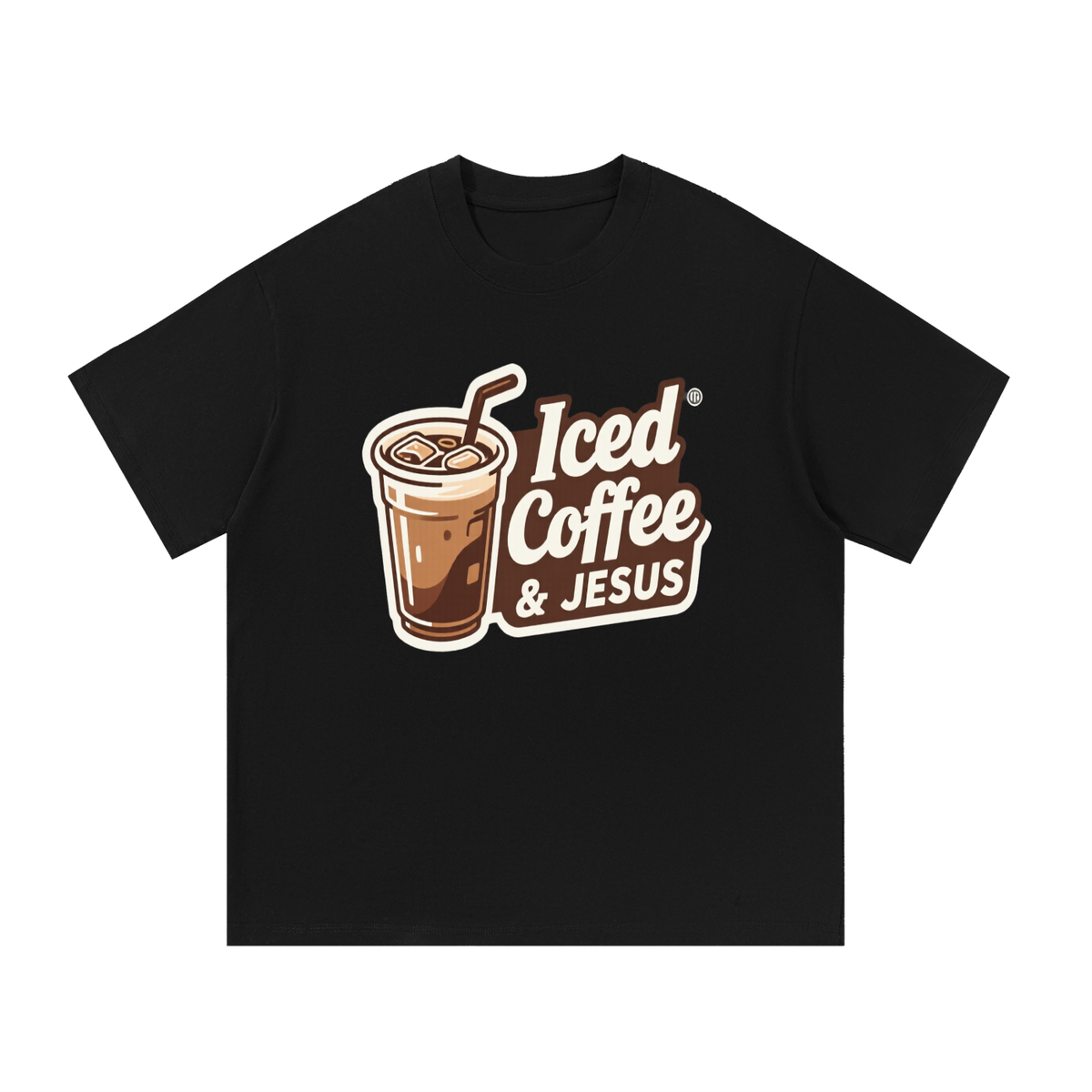 Iced Coffee & JESUS - Essential Cotton T-Shirt