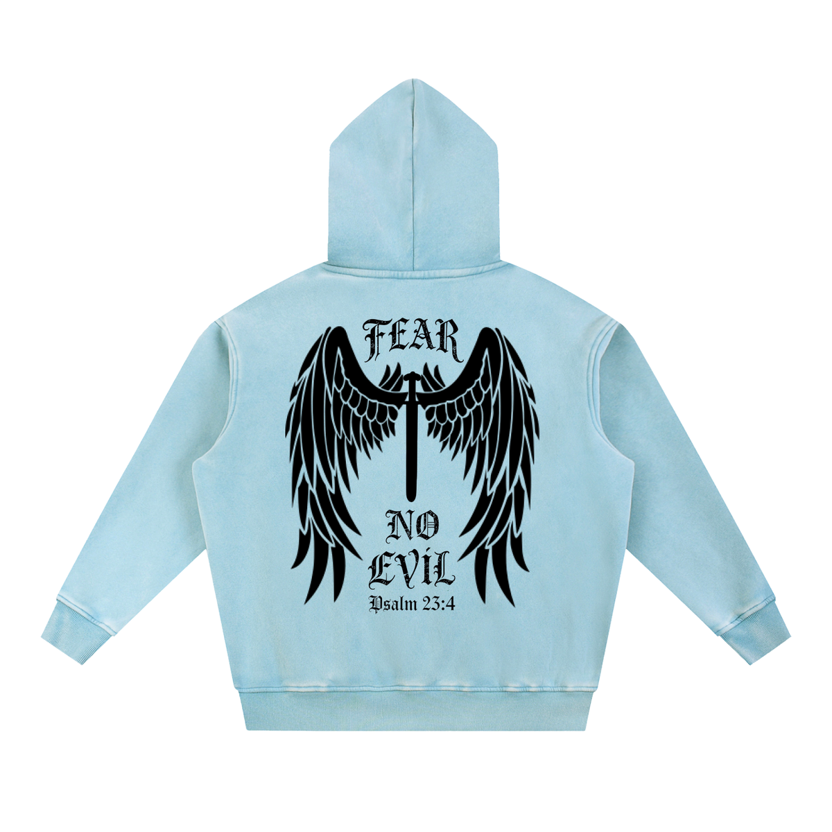 FEAR NO EVIL - Snow Wash Fleece Oversize Hoodie