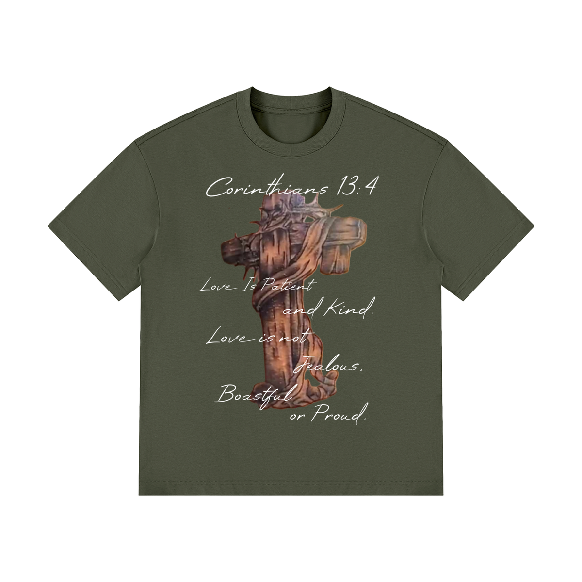 Love Is - Unisex Drop Shoulder Cotton T-Shirt