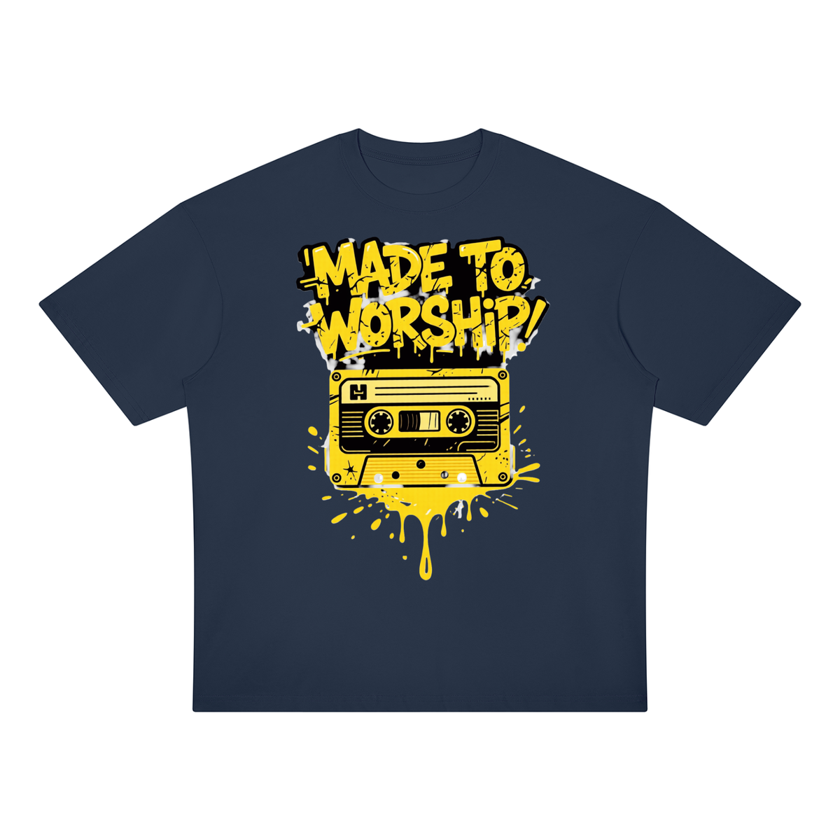 "MADE TO WORSHIP" - Unisex Oversized Drop Shoulder T-Shirt
