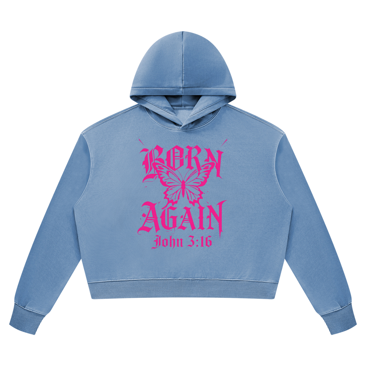 BORN AGAIN - Women’s Vintage Wash Heavyweight Hoodie