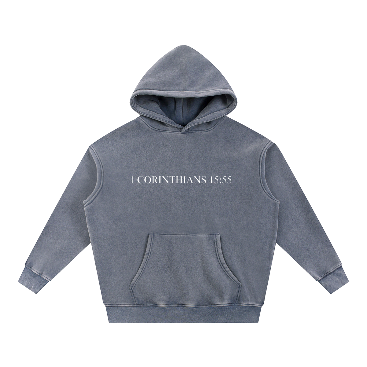 OH DEATH, WHERE IS YOUR STING - Snow Wash Fleece Oversize Hoodie