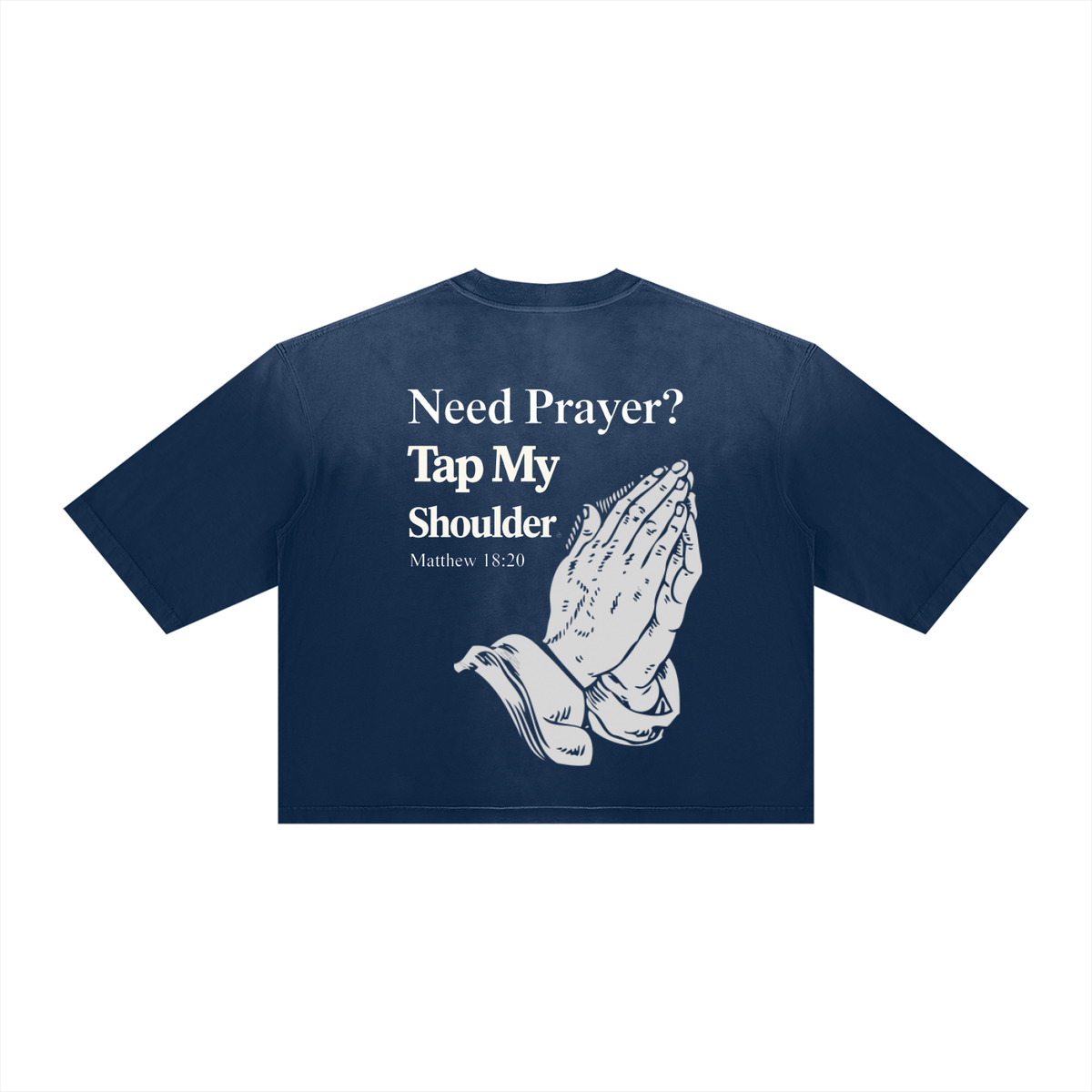 NEED PRAYER? - Unisex Vintage Wash Sunfade Boxy T-Shirt