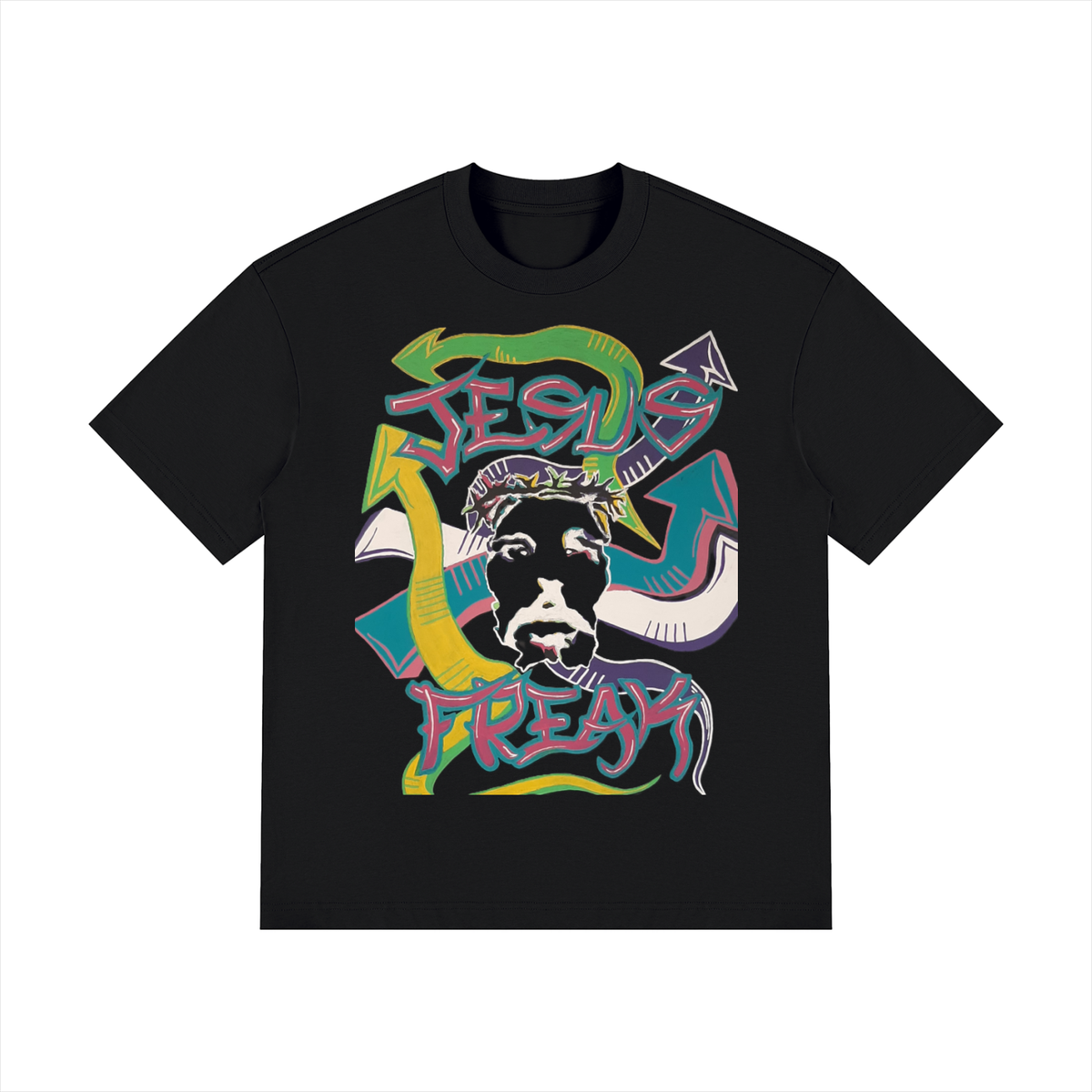 JESUS FREAK - Unisex Drop Shoulder Cotton T-Shirt