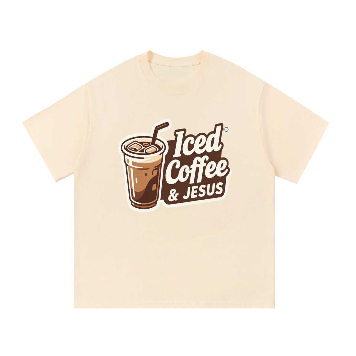 Iced Coffee & JESUS - Essential Cotton T-Shirt