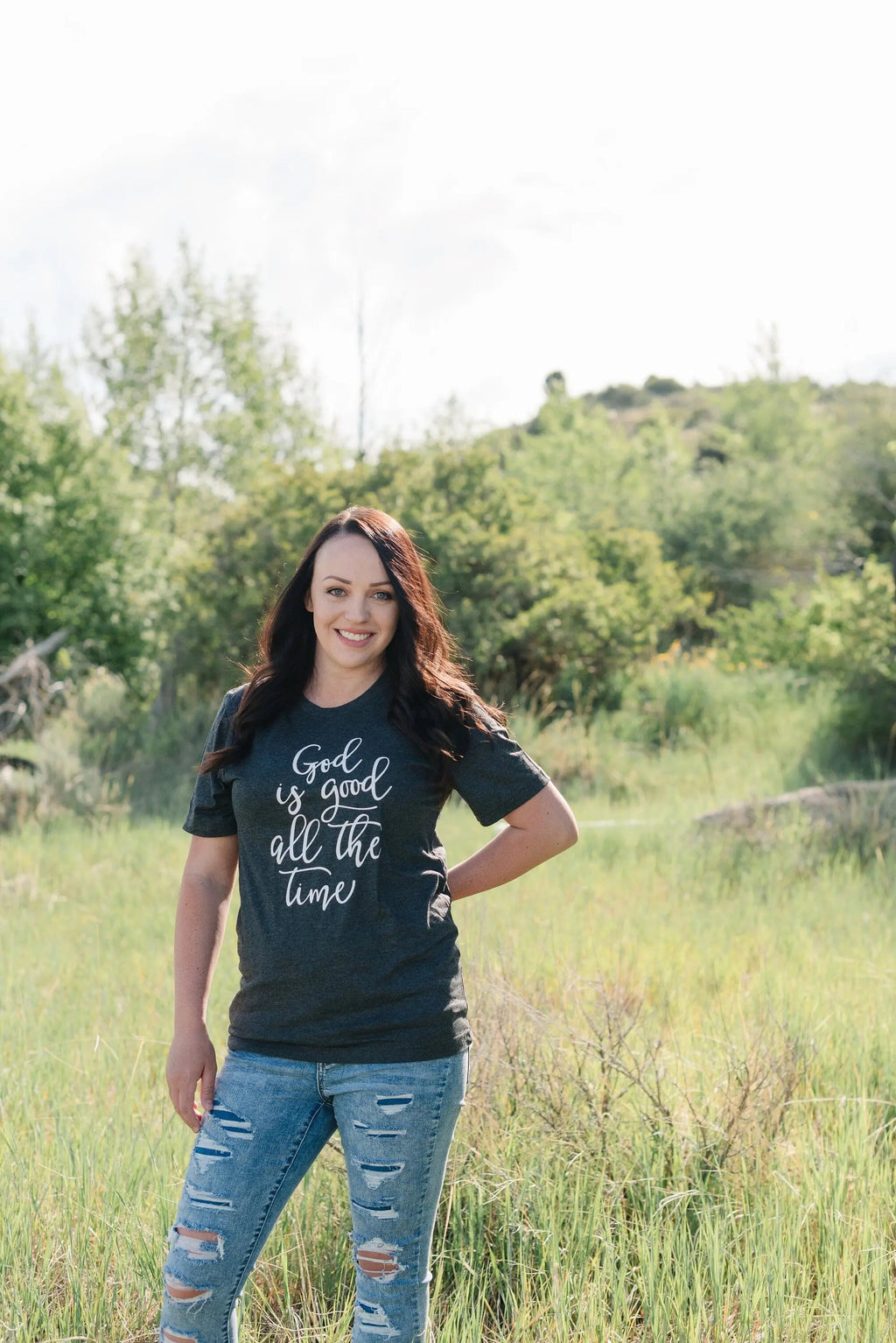 Christian Women's T-Shirt - God Is Good Shirt | Soft Cotton Tee, Inspirational Faith Apparel