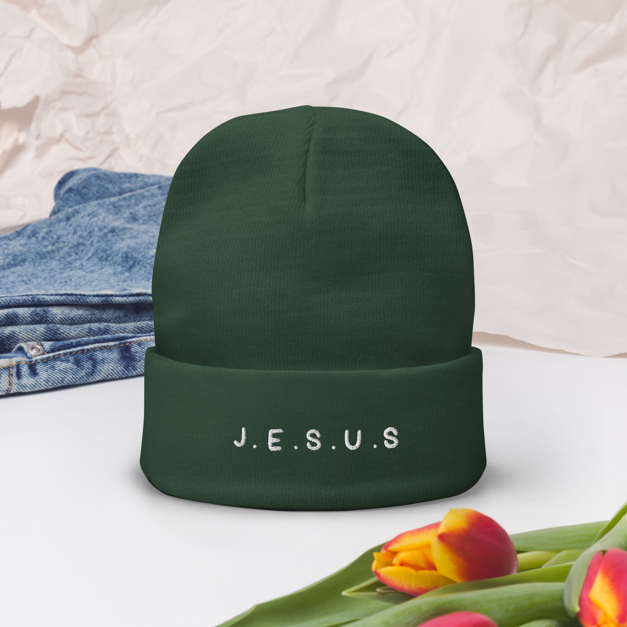 Jesus Embroidered Beanie